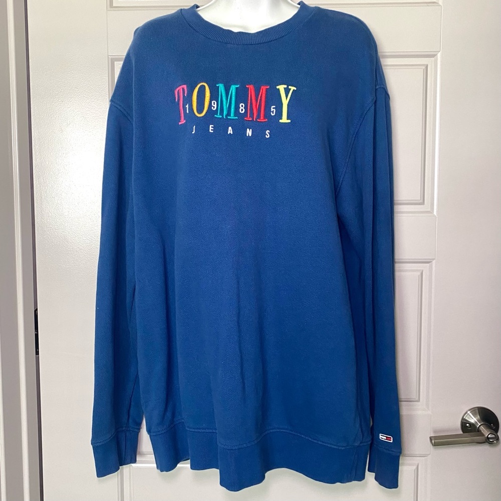 Vintage Tommy Hilfiger Vibrant Blue Crewneck Sweater